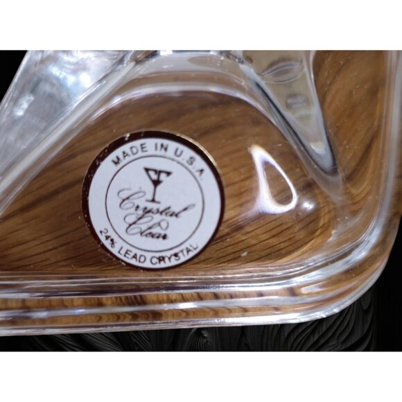 Vintage Toscani Antiques Ltd Tulip Candlesticks Set of Two 24% Lead Crystal 8" - Picture 7 of 10